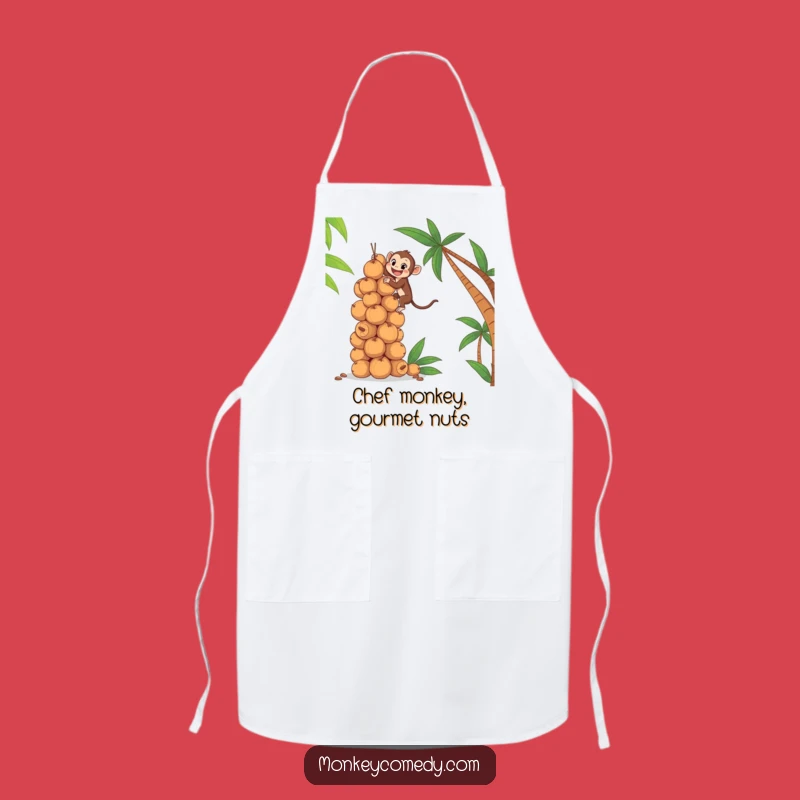 Funny Monkey Coconut Stack Apron: Cook Up Success with Humor