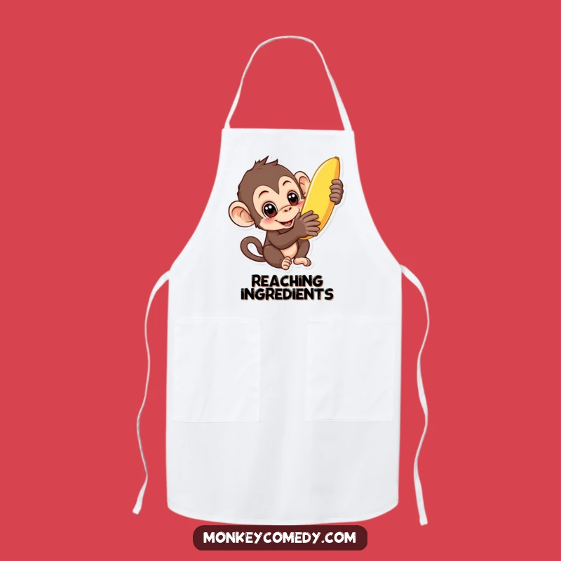 Funny Curious Monkey Apron: Cook with Desire and Jungle Humor