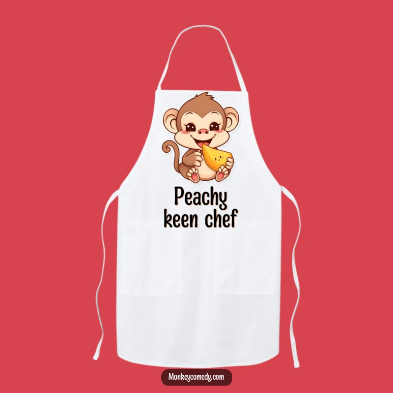 Funny Kawaii Monkey Apron - Humorous Kitchen Gift for Fruit Lovers
