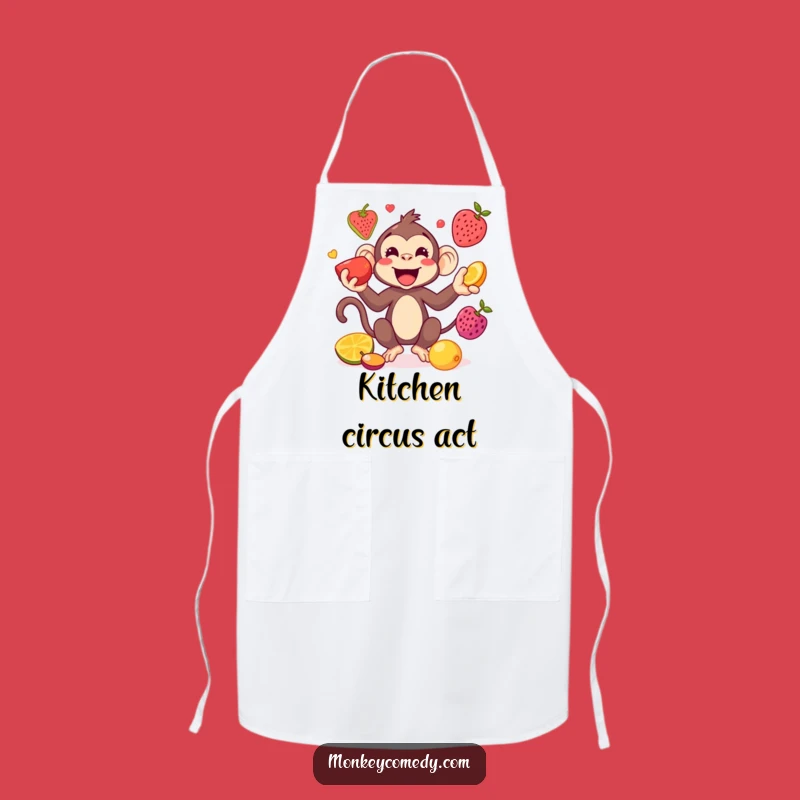 Funny Kawaii Monkey Juggling Apron: Juggle Meals With Fun