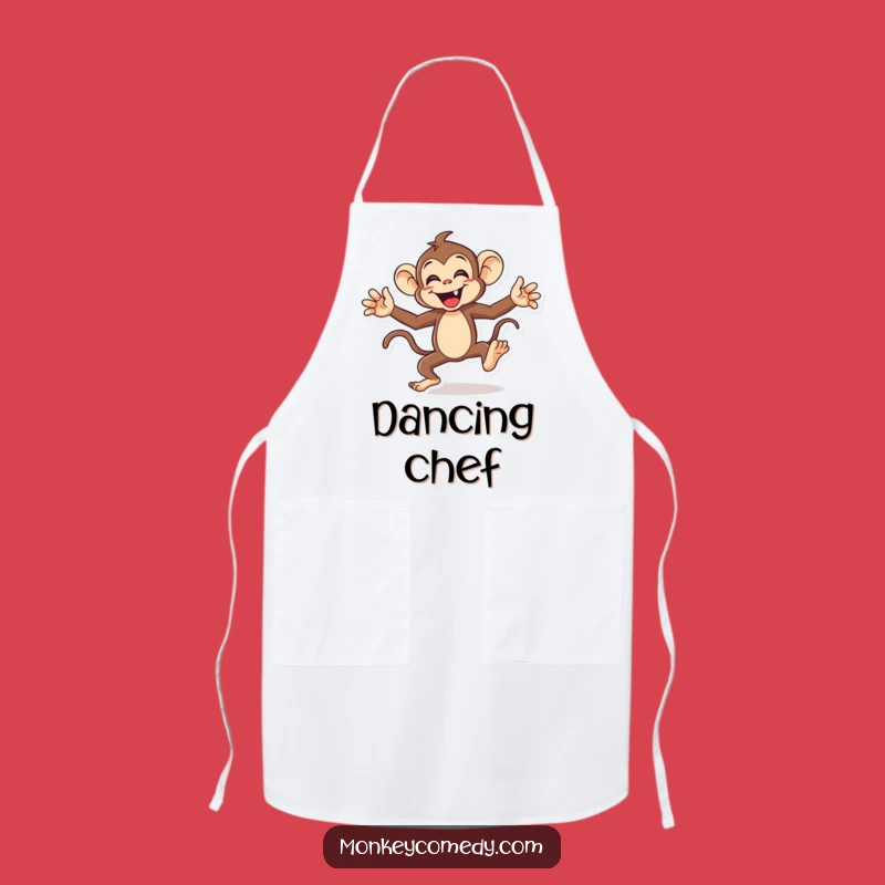Funny Monkey Chef Apron - Hilarious Dance Moves Kitchen Fun