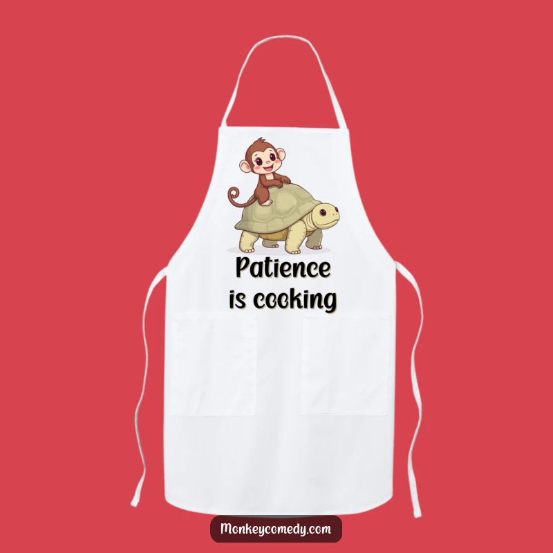 Funny Monkey Tortoise Apron: Cook with Slow, Joyful Primate Style
