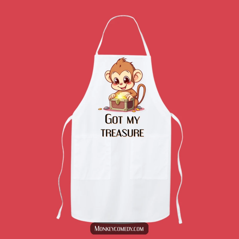 Funny Monkey Treasure Apron - Cook Up Some Fun & Adventure