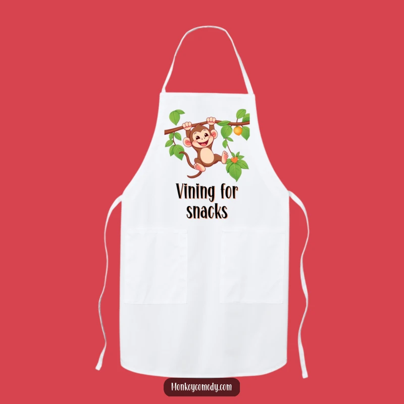 Funny Swinging Monkey Apron - Grinning Jungle Chef Apron, Humorous Gift
