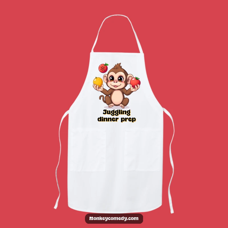 Funny Monkey Juggling Apron: Cook with Playfulness and Protect Your Clothes