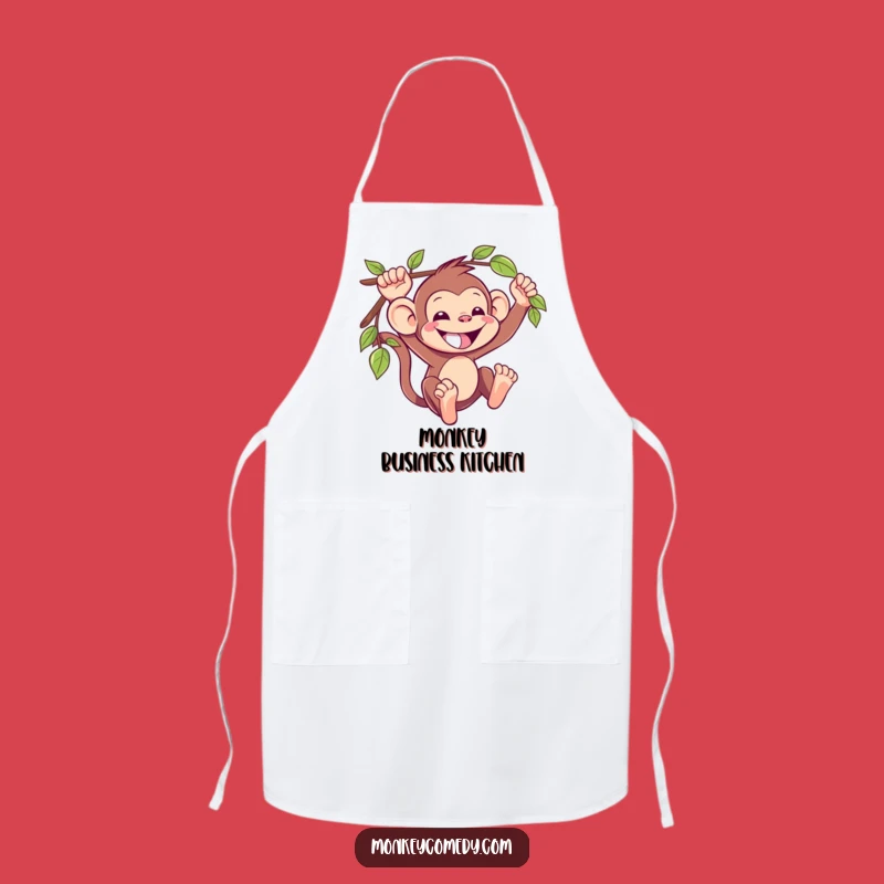 Funny Kawaii Monkey Apron: Cook Up Some Jungle Laughter