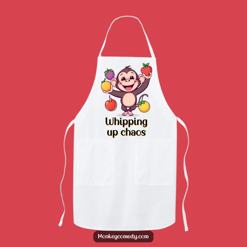 Funny Monkey Apron: Kitchen Juggler, Grinning Monkey Funny Gift