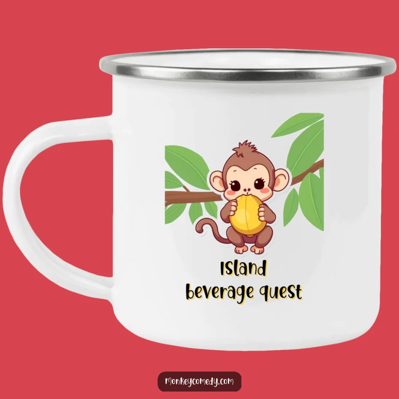 Adventurous Kawaii Monkey Coconut Camping Mug - Your Trail Companion!
