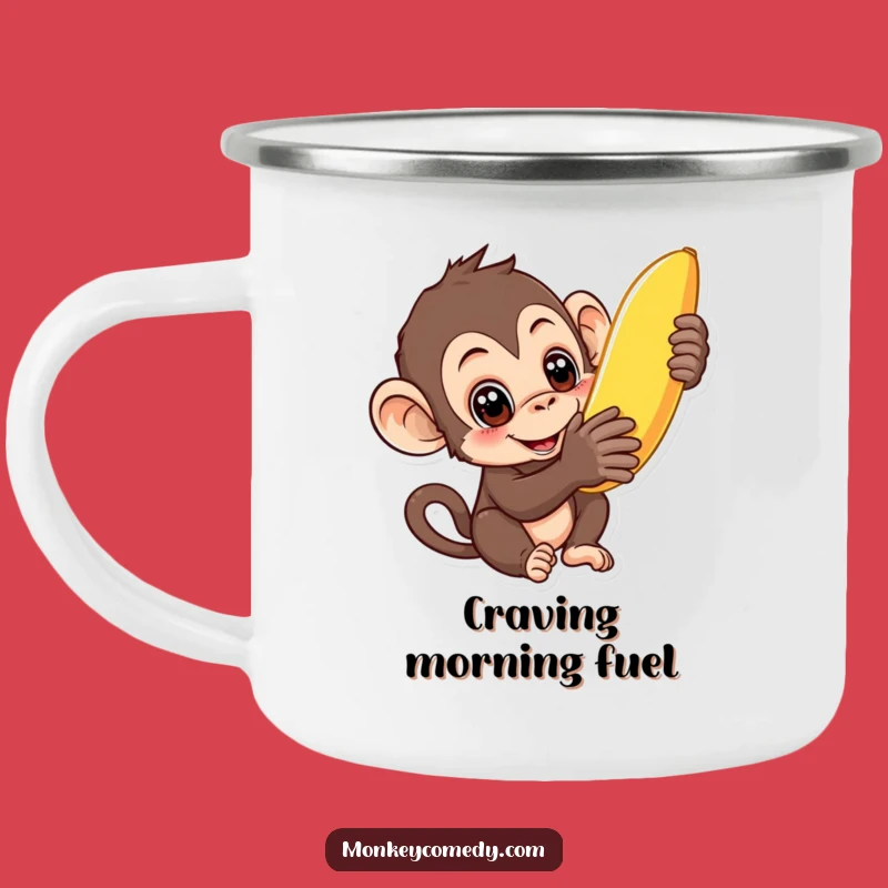 Funny Curious Monkey Camping Mug: Fuel Your Adventures with Humor