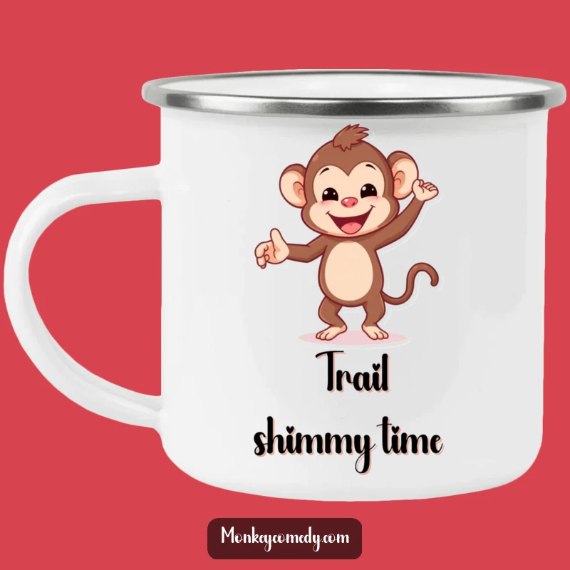 Funny Dancing Monkey Camping Mug - Adventure & Laughter Fuel