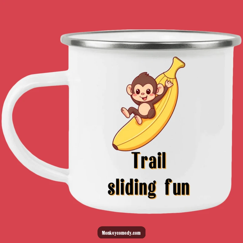 Funny Monkey Camping Mug: Banana Explorer, Silly Monkey Funny Gift