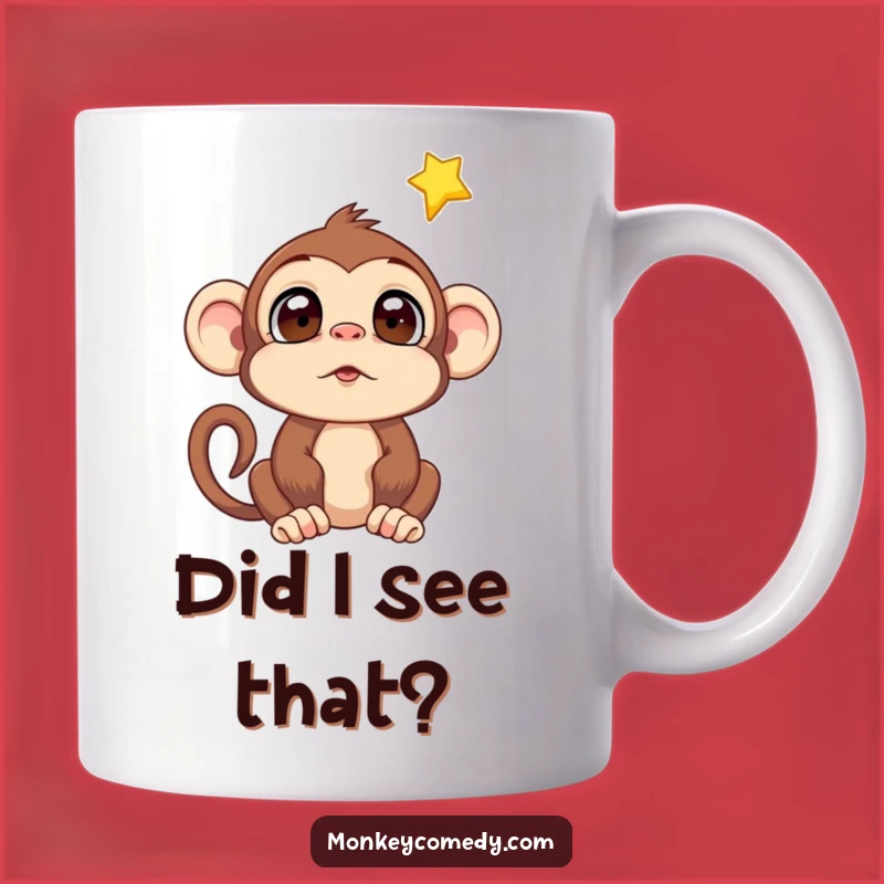 Funny Monkey Falling Star Mug: A Wish Come True Funny Gift!