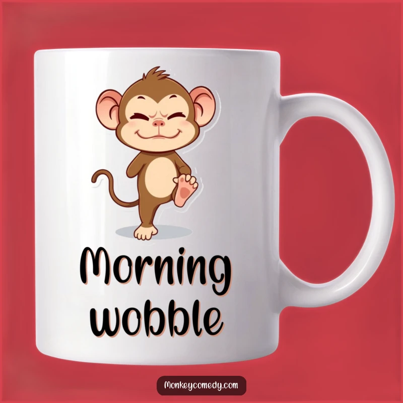 Funny Monkey Balancing Mug - Hilarious Primate Wobble Gift