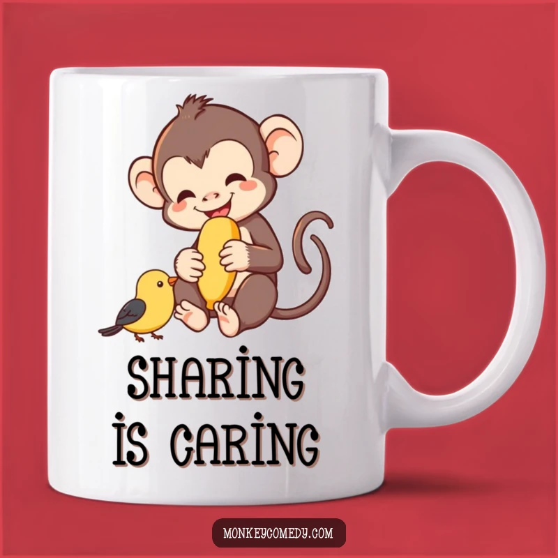 Funny Monkey Banana Bird Mug - Happy Friendship Gift
