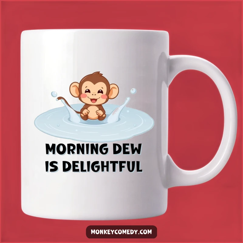 Funny Monkey Puddle Splash Mug: Joyful Primate Fun, Perfect Gift!