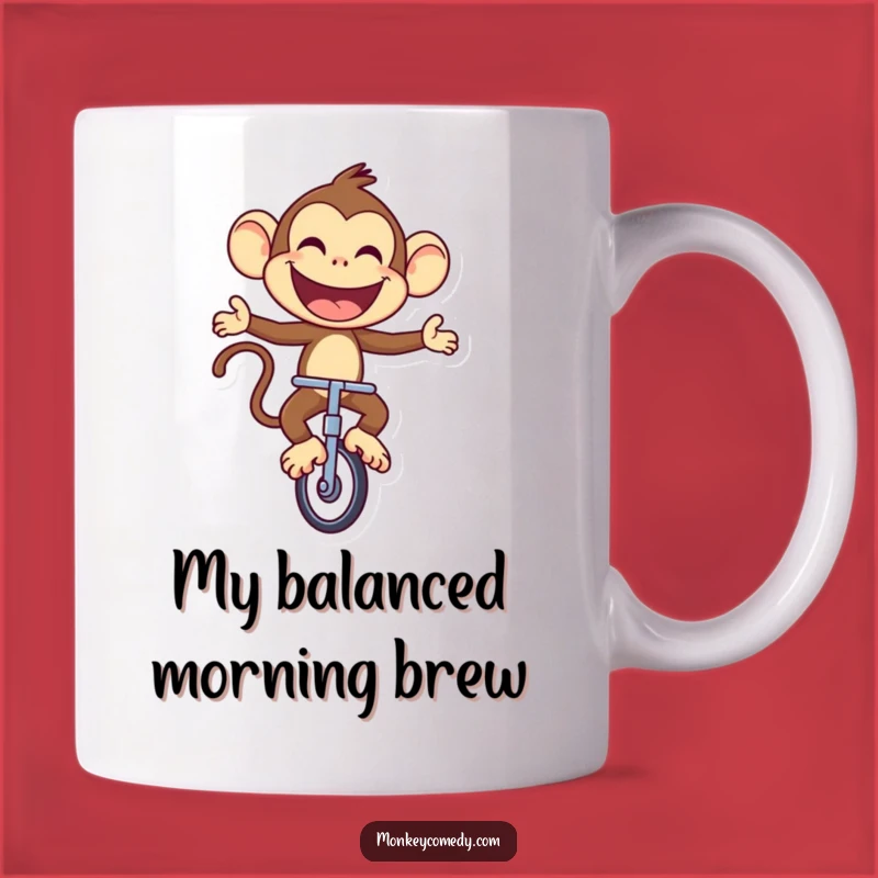 Funny Unicycling Monkey Mug: A Hilarious Gift for the Balanced & Joyful