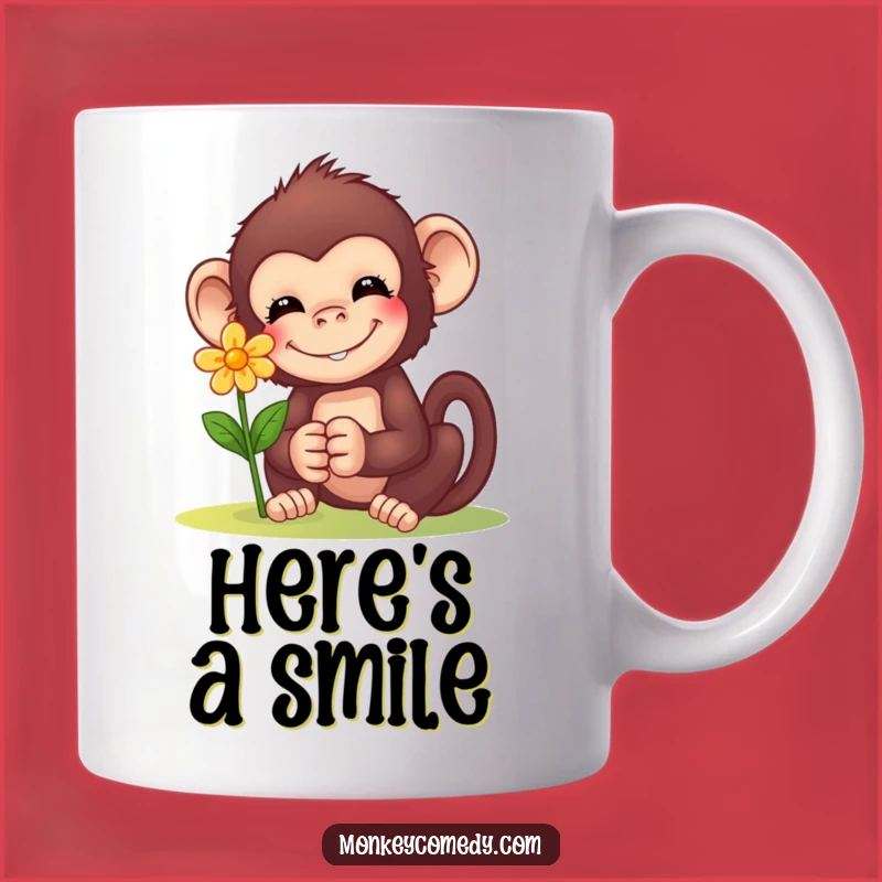 Funny Monkey Flower Mug: A Sweet and Humorous Gift for All!