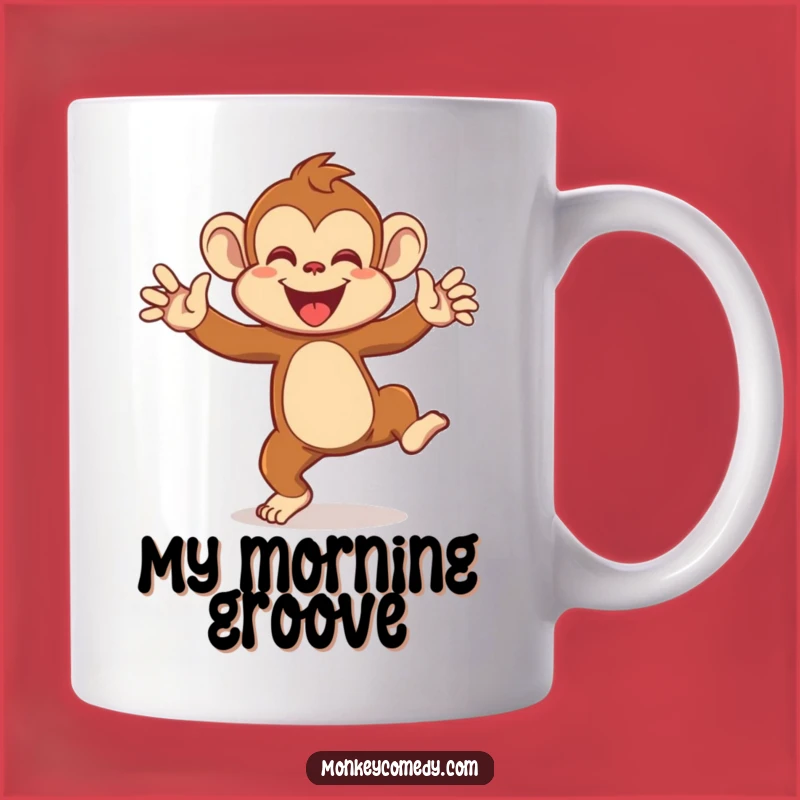 Funny Monkey Dance Mug: Hilarious Primate Party Gift for a Joyful Spirit
