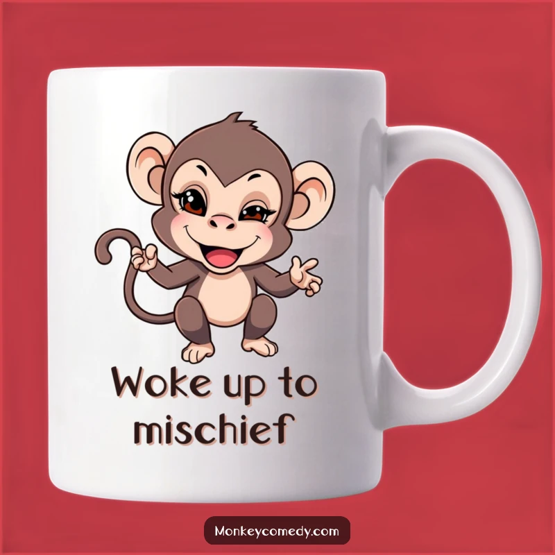 Funny Monkey Wink Mug - Hilarious Tease Gift for Mischief Makers