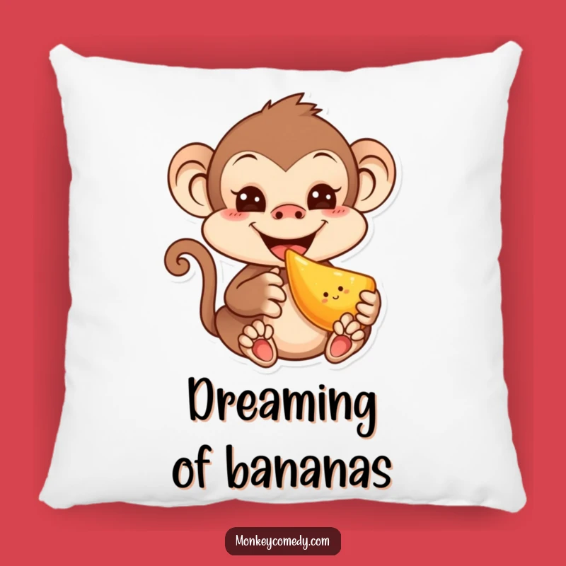 Funny Kawaii Monkey Pillow - Cozy Humorous Accent for Cute Spaces