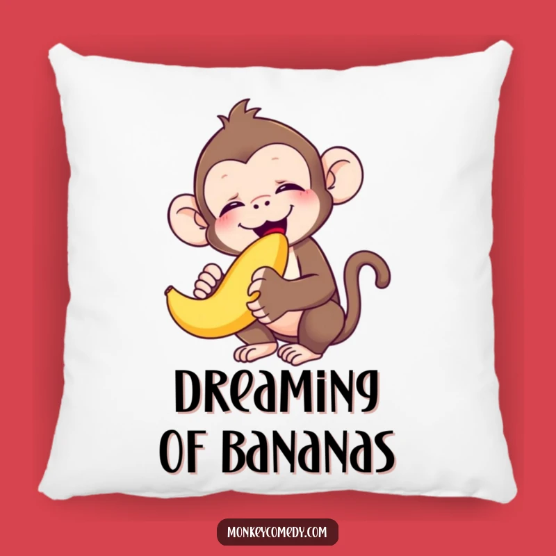 Funny Monkey Banana Bliss Pillow: Cozy Up with Hilarious Primate's Joy