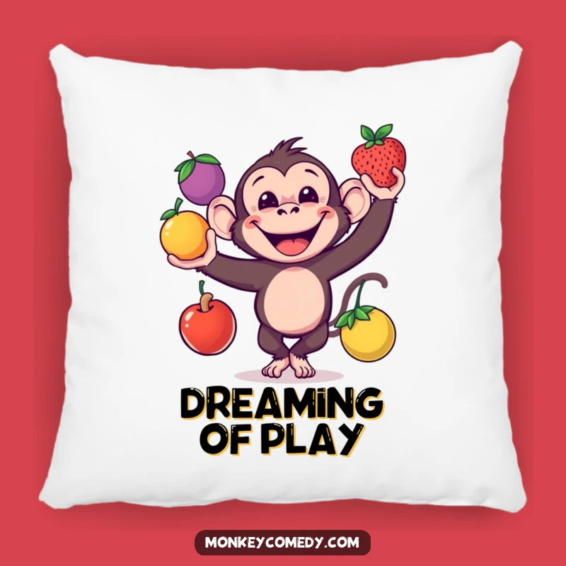 Funny Monkey Pillow: Juggling Comfort, Grinning Monkey Funny Gift Pillow