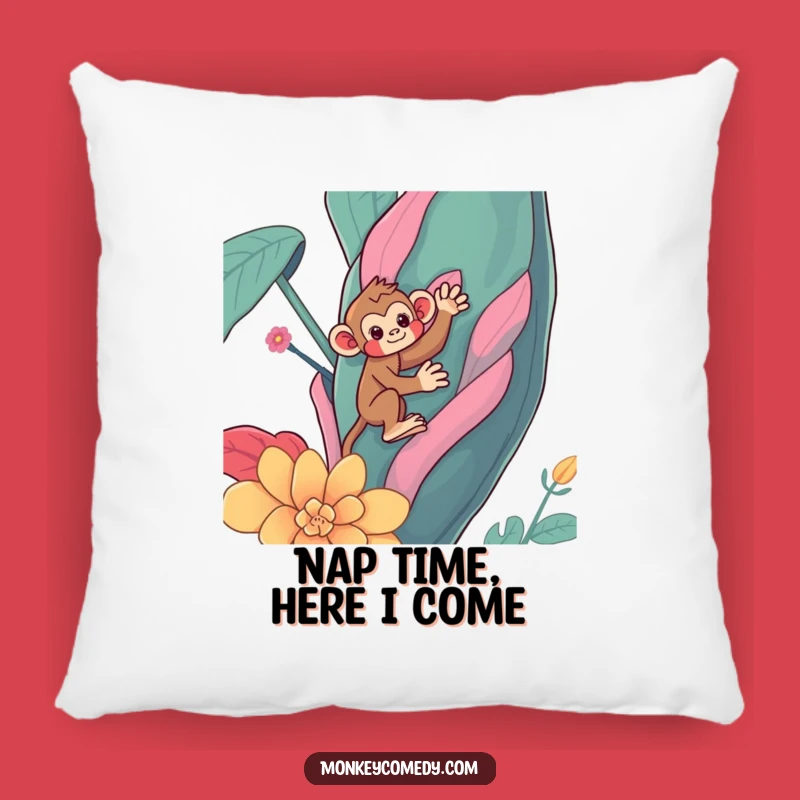 Funny Kawaii Monkey Plant Pillow - Soft, Cozy, and Hilarious Decor Gift