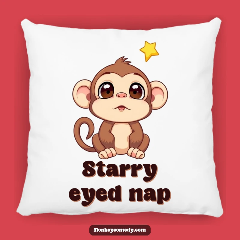 Funny Monkey Falling Star Pillow: Dreamy Comfort for Your Space!