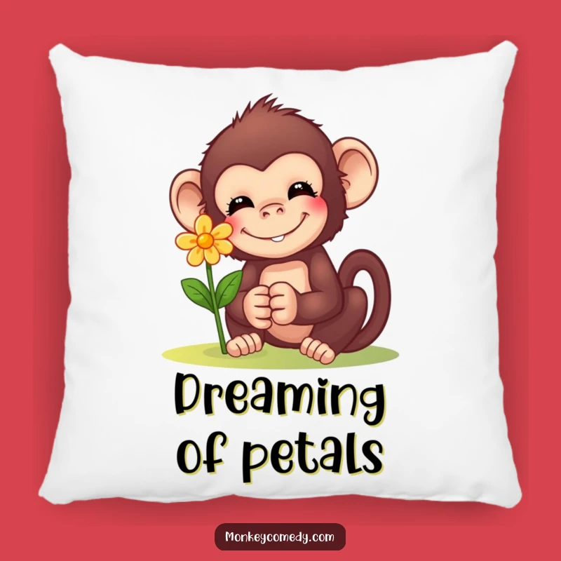 Funny Monkey Flower Pillow: Snuggle Up with Sweetness!