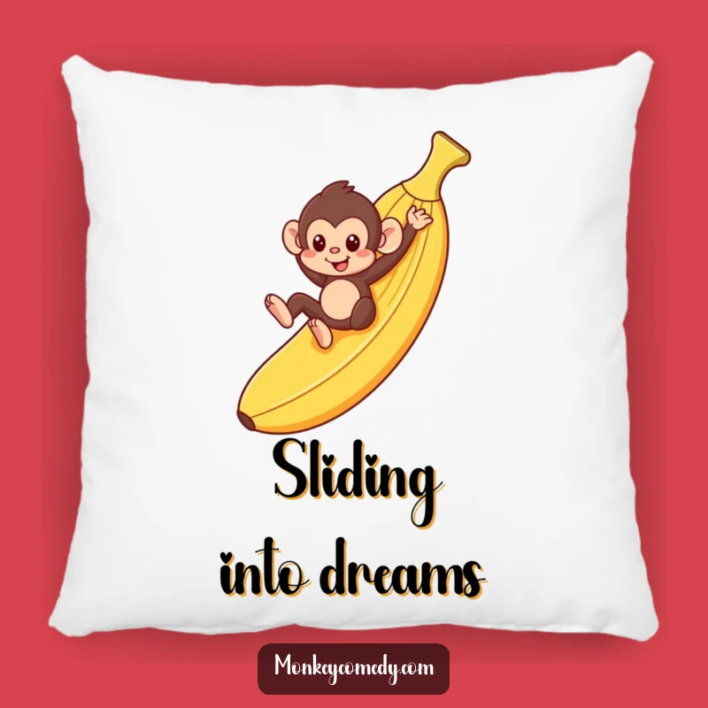 Funny Monkey Pillow: Banana Slide Comfort, Silly Monkey Funny Gift Pillow