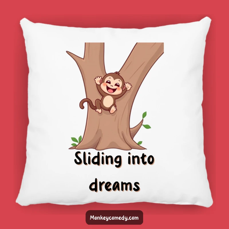 Funny Monkey Sliding Pillow - Cozy Comfort with Gleeful Charm