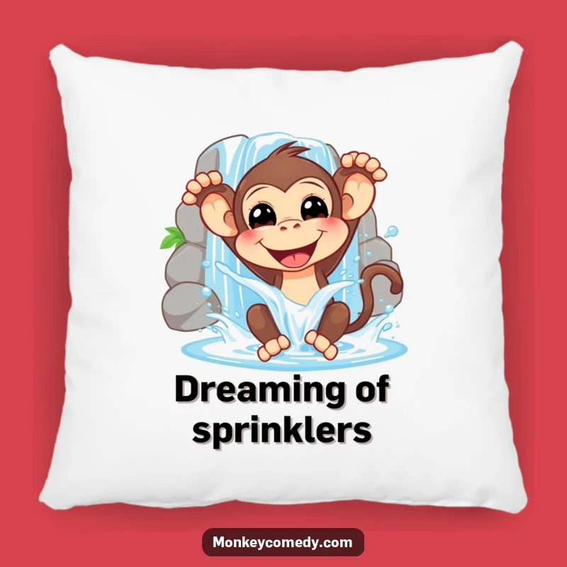 Funny Monkey Waterfall Pillow: Snuggle with Playful Primate Joy