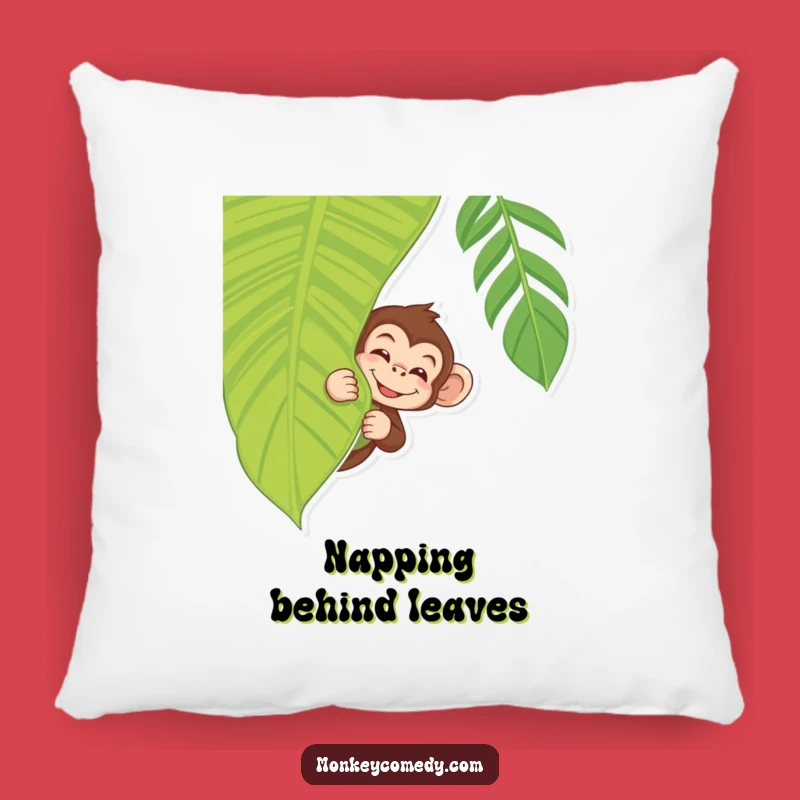 Playful Monkey Pillow: Jungle Peek, Cozy Comfort with a Wink