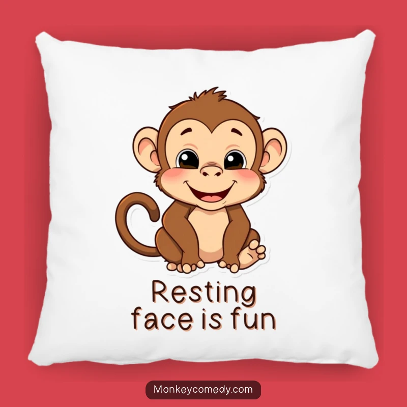 Funny Monkey Face Pillow: Snuggle Up with Hilarious Primate Expressions
