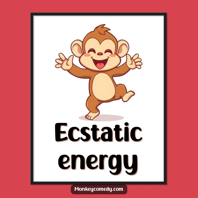 Funny Monkey Dance Digital Art: Instant Hilarious Primate Decor for Your Walls