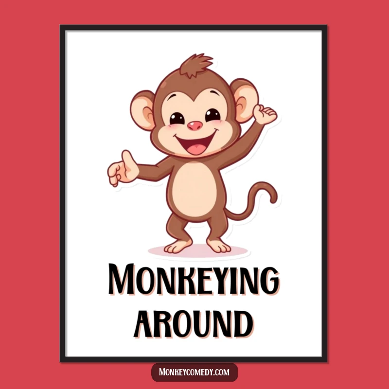 Funny Dancing Monkey Digital Art - Instant Hilarious Primate Decor