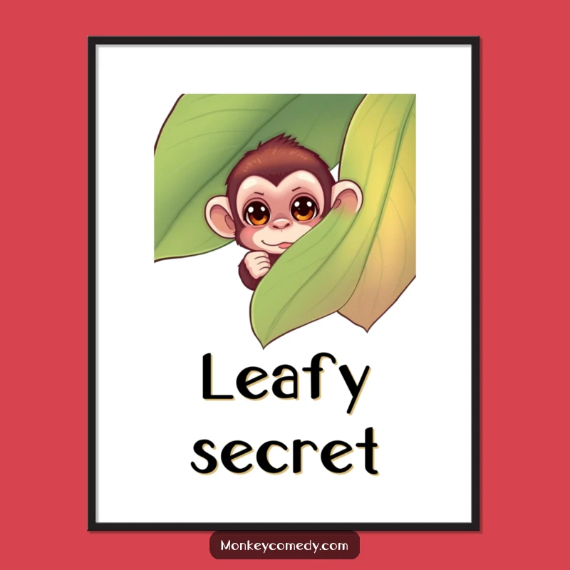 Funny Monkey Digital Art - Hilarious Peeking Printable for Instant Wonder