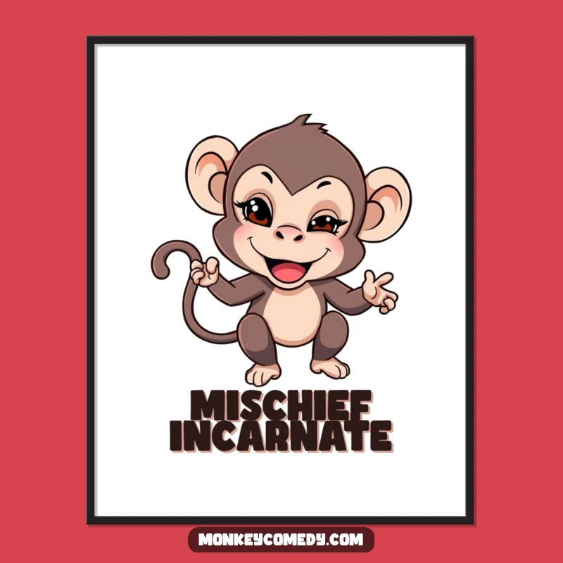 Funny Monkey Wink Digital Art - Instant Primate Mischief Decor
