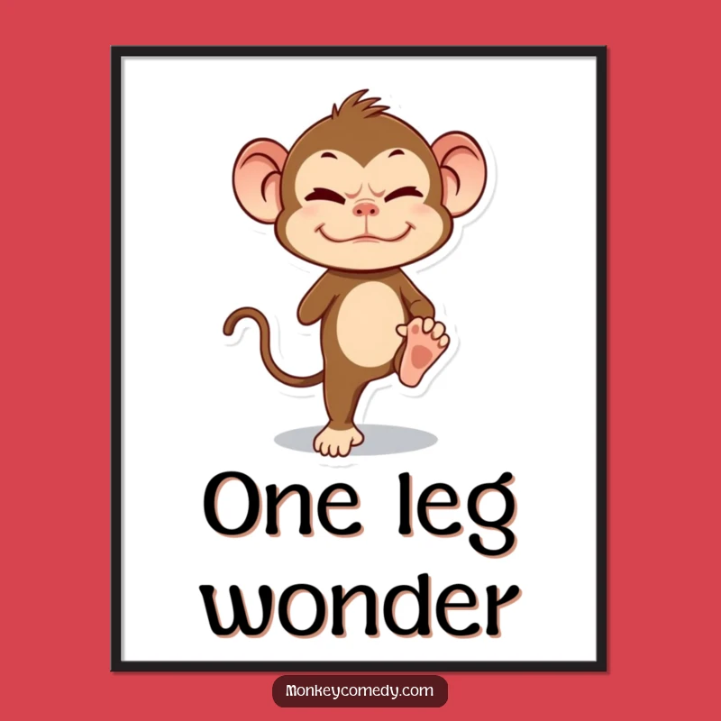 Funny Monkey Digital Art - Hilarious Balancing Primate Decor