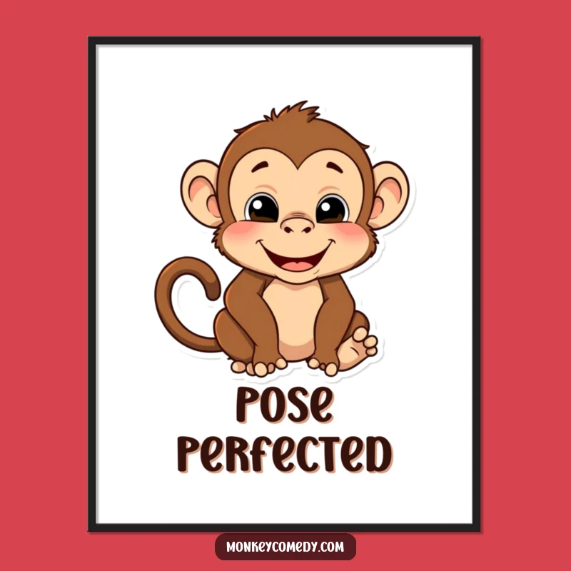 Funny Monkey Face Digital Art: Instant Hilarious Primate Decor