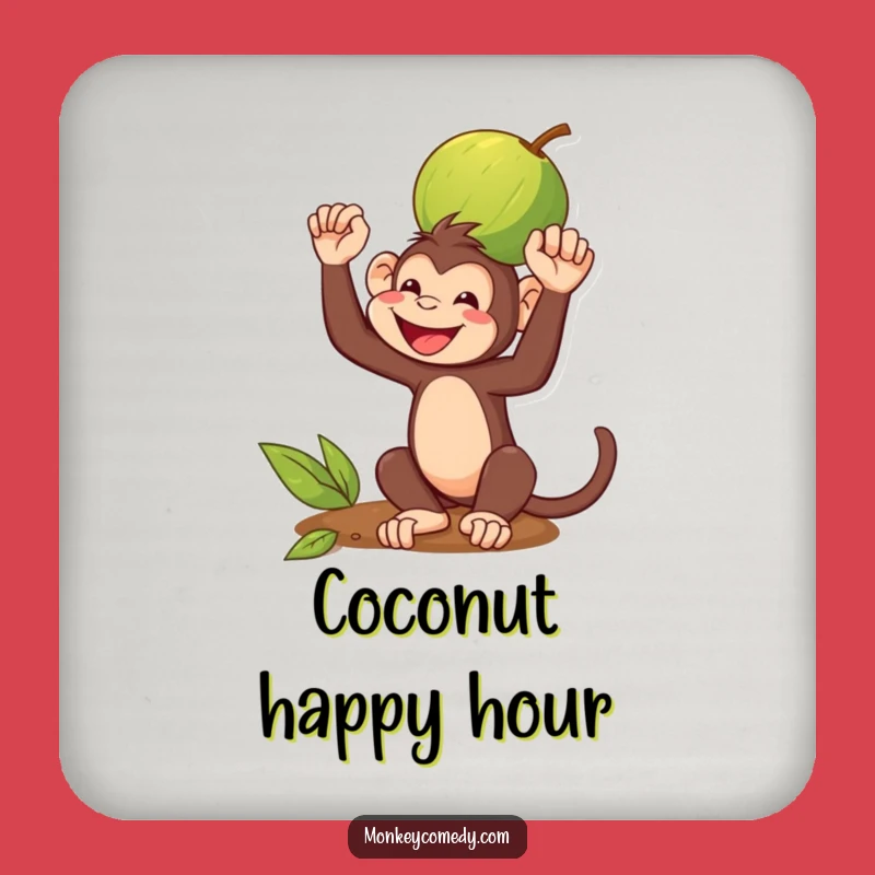 Funny Monkey Coconut Coaster: Protect Surfaces with This Hilarious Balancer, Great Funny Gift