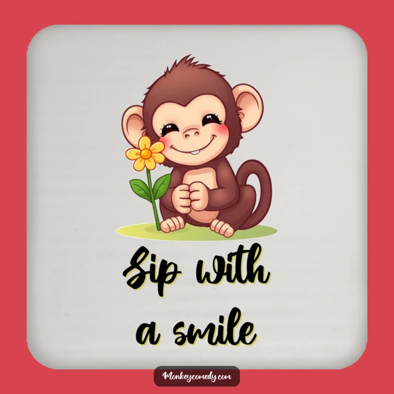 Funny Monkey Flower Coaster: Protect Surfaces with Sweet Charm!