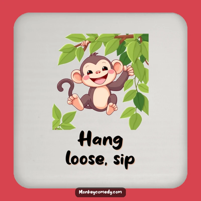 Funny Kawaii Monkey Grin Coasters - Protect Surfaces with Fun