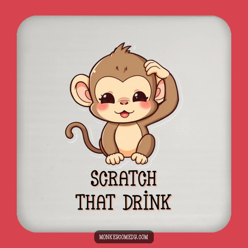 Funny Kawaii Monkey Coaster: Protect Surfaces with a Smile!