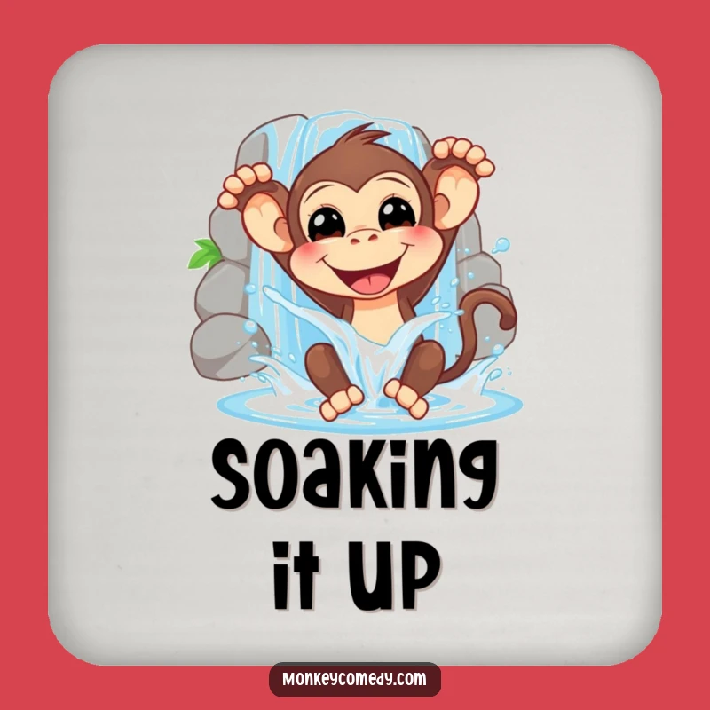 Funny Monkey Waterfall Coasters: Protect Surfaces with Playful Primate Splashes