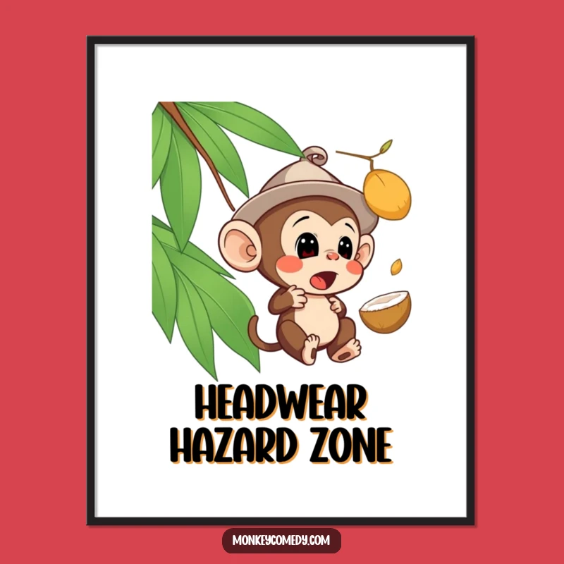 Funny Surprised Monkey Poster: Walls That React with Comical Shock