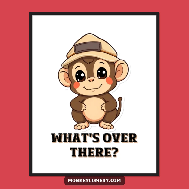 Funny Kawaii Monkey Explorer Poster: Inspire Adventures On Your Walls