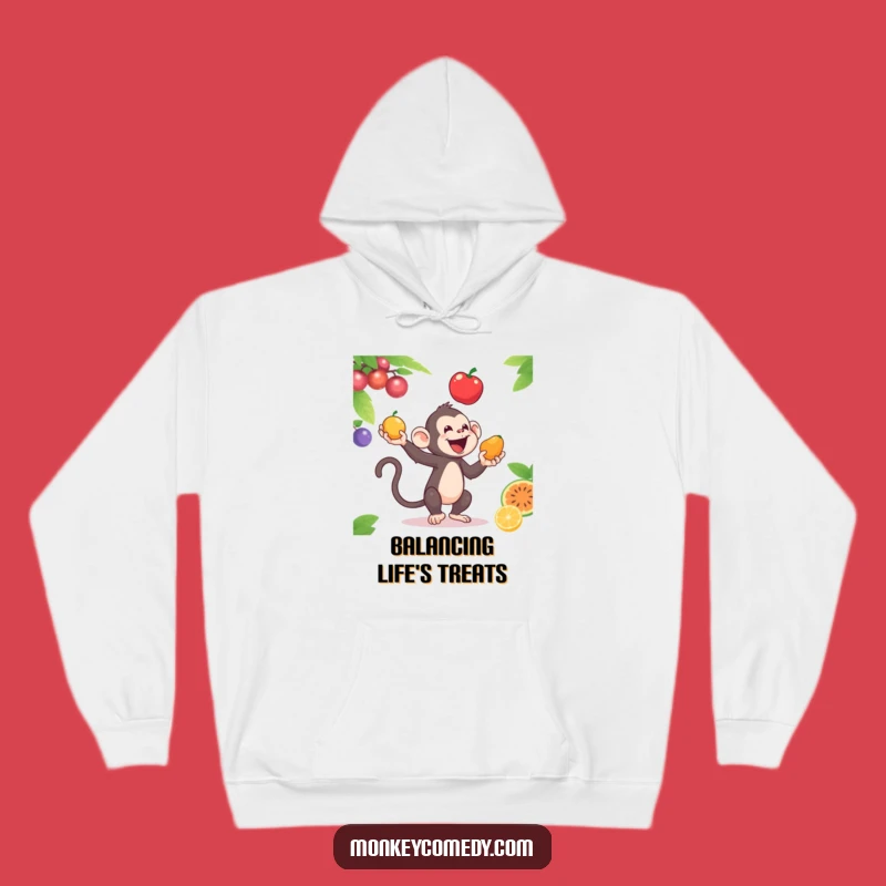 Funny Monkey Juggling Hoodie - Cozy and Comical Primate Gear