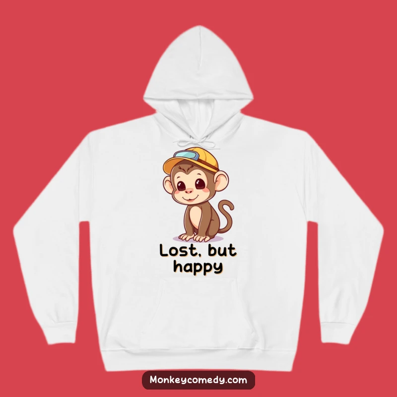 Cozy Funny Explorer Monkey Hoodie - Adventure Comfort