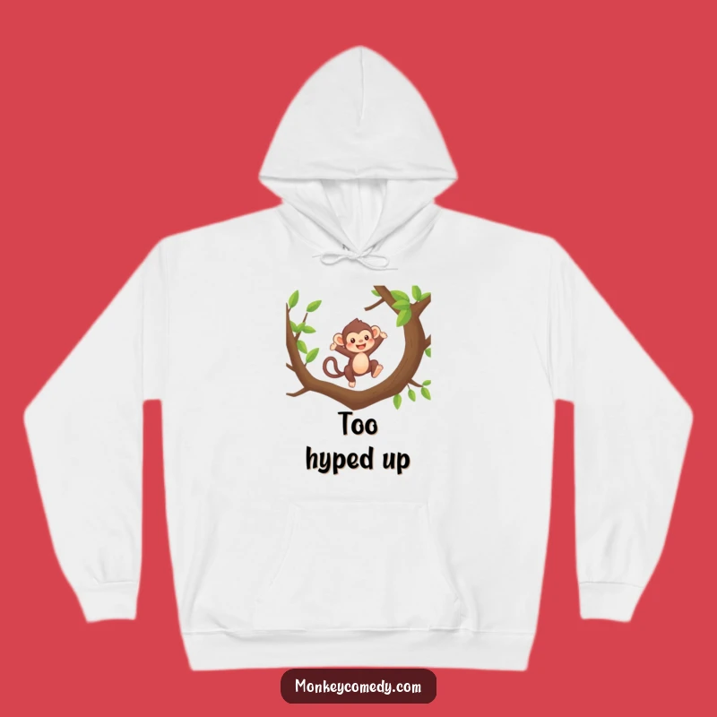 Funny Kawaii Monkey Hoodie - Cozy & Energetic, Adorable Hilarious Gift!